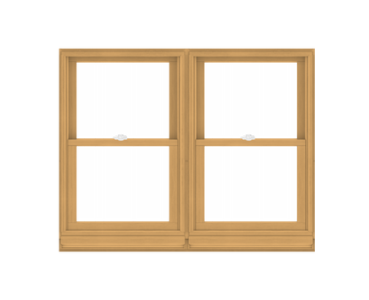 ANDERSEN Windows 400 Series Twin Double Hung 59-3/8" Wide Equal Sash Vinyl Exterior Wood Interior Low-E4 Dual Pane Glass Screen/Tempered/Frosted/Grilles Optional TW2432-2, TW2436-2, TW24310-2, TW2442-2, TW2446-2, TW24410-2, Or TW2452-2