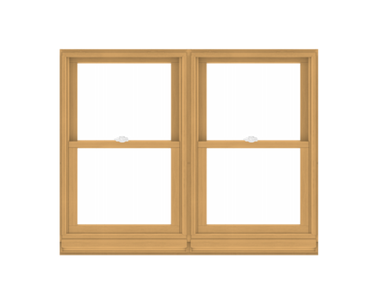 ANDERSEN Windows 400 Series Twin Double Hung 75-3/8" Wide Equal Sash Vinyl Exterior Wood Interior Low-E4 Dual Pane Glass Screen/Tempered/Frosted/Grilles Optional TW3032-2, TW3036-2, TW30310-2, TW3042-2, TW3046-2, TW30410-2, Or TW3052-2