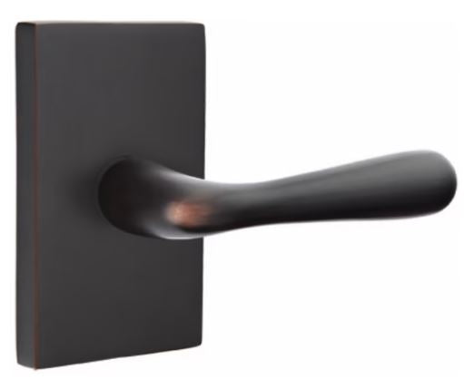 EMTEK Basel Lever Modern, Disk, Square, Neos, Modern Rectangular, Or Urban Modern Rosette Door Lever Handle Passage, Privacy, Or Dummy Many Color Options