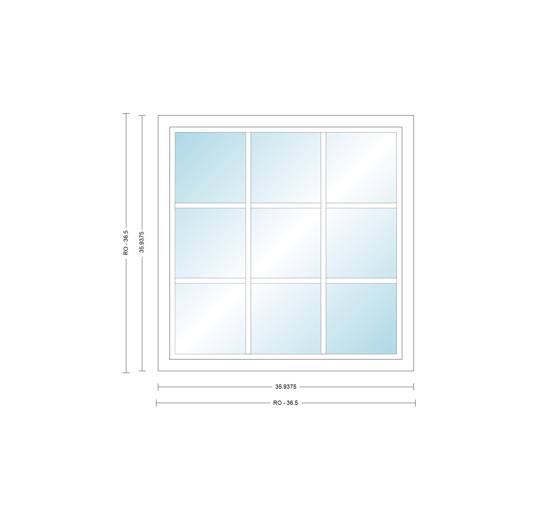 ANDERSEN Windows 400 Series Picture Window Fixed 35-15/16" Wide Vinyl Exterior Wood Interior Low-E4 Dual Pane Argon Full Glass Grilles Optional P3030, P3035, P3040, P3045, P3050, P3055, Or P3060