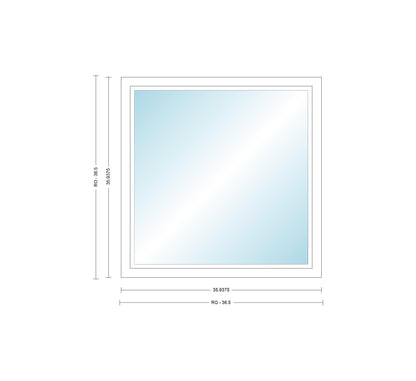 ANDERSEN Windows 400 Series Picture Window Fixed 35-15/16" Wide Vinyl Exterior Wood Interior Low-E4 Dual Pane Argon Full Glass Grilles Optional P3030, P3035, P3040, P3045, P3050, P3055, Or P3060