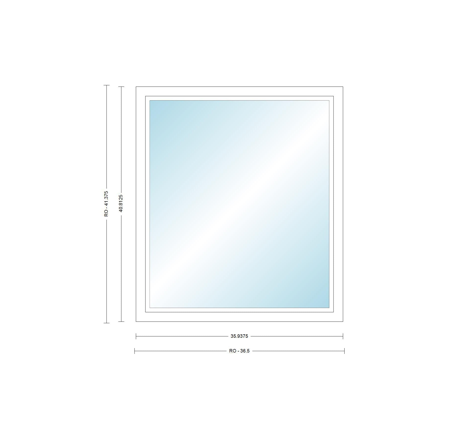 ANDERSEN Windows 400 Series Picture Window Fixed 35-15/16" Wide Vinyl Exterior Wood Interior Low-E4 Dual Pane Argon Full Glass Grilles Optional P3030, P3035, P3040, P3045, P3050, P3055, Or P3060