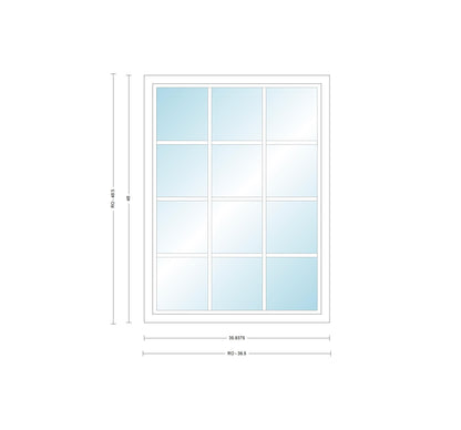 ANDERSEN Windows 400 Series Picture Window Fixed 35-15/16" Wide Vinyl Exterior Wood Interior Low-E4 Dual Pane Argon Full Glass Grilles Optional P3030, P3035, P3040, P3045, P3050, P3055, Or P3060