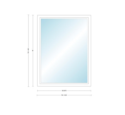 ANDERSEN Windows 400 Series Picture Window Fixed 35-15/16" Wide Vinyl Exterior Wood Interior Low-E4 Dual Pane Argon Full Glass Grilles Optional P3030, P3035, P3040, P3045, P3050, P3055, Or P3060