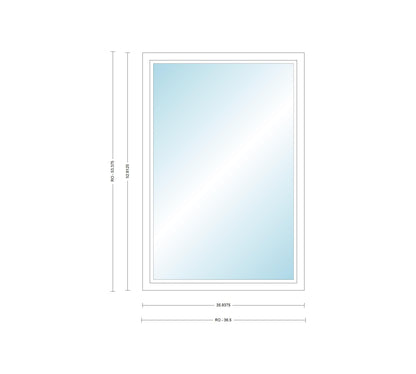 ANDERSEN Windows 400 Series Picture Window Fixed 35-15/16" Wide Vinyl Exterior Wood Interior Low-E4 Dual Pane Argon Full Glass Grilles Optional P3030, P3035, P3040, P3045, P3050, P3055, Or P3060