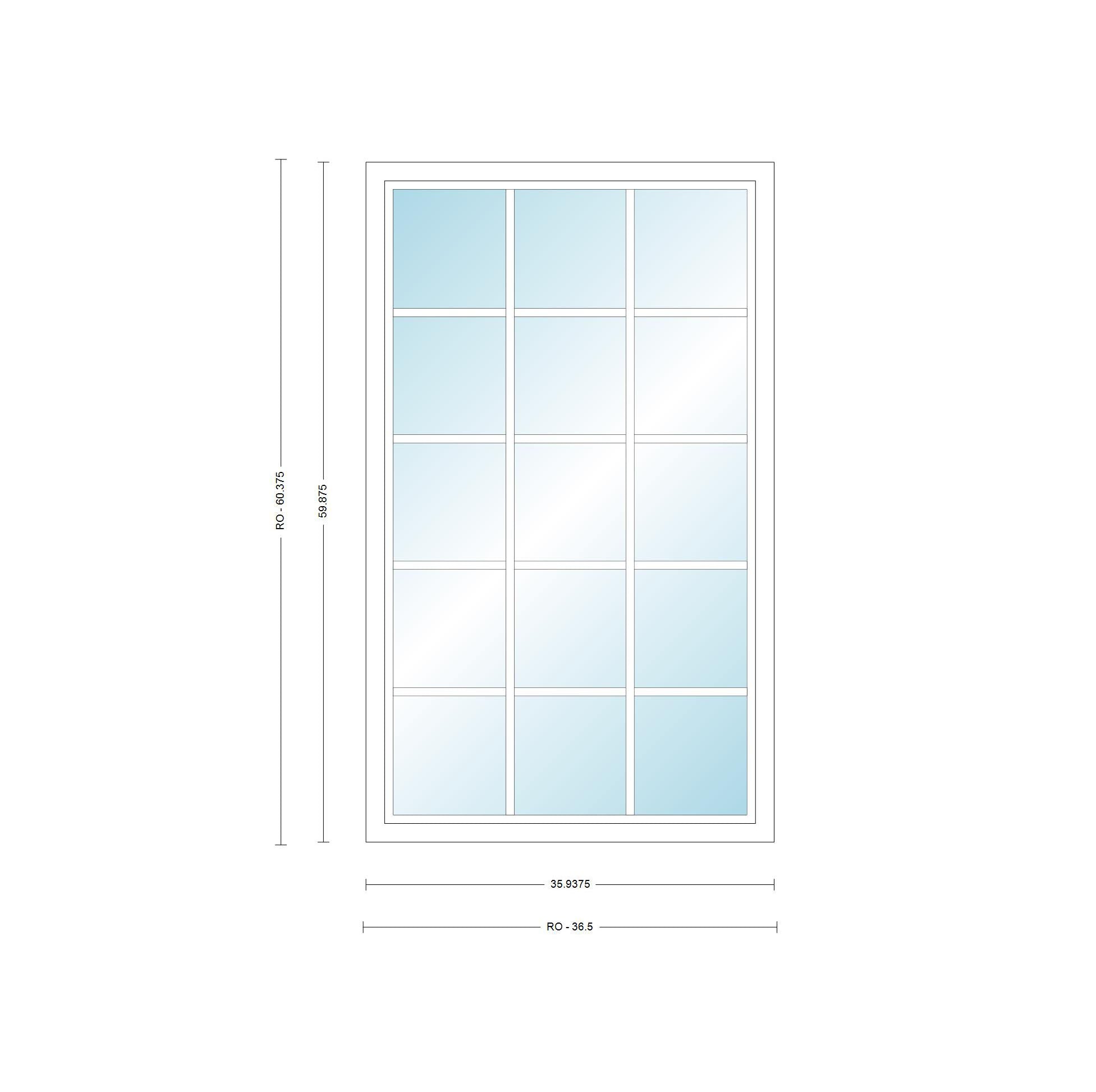 ANDERSEN Windows 400 Series Picture Window Fixed 35-15/16