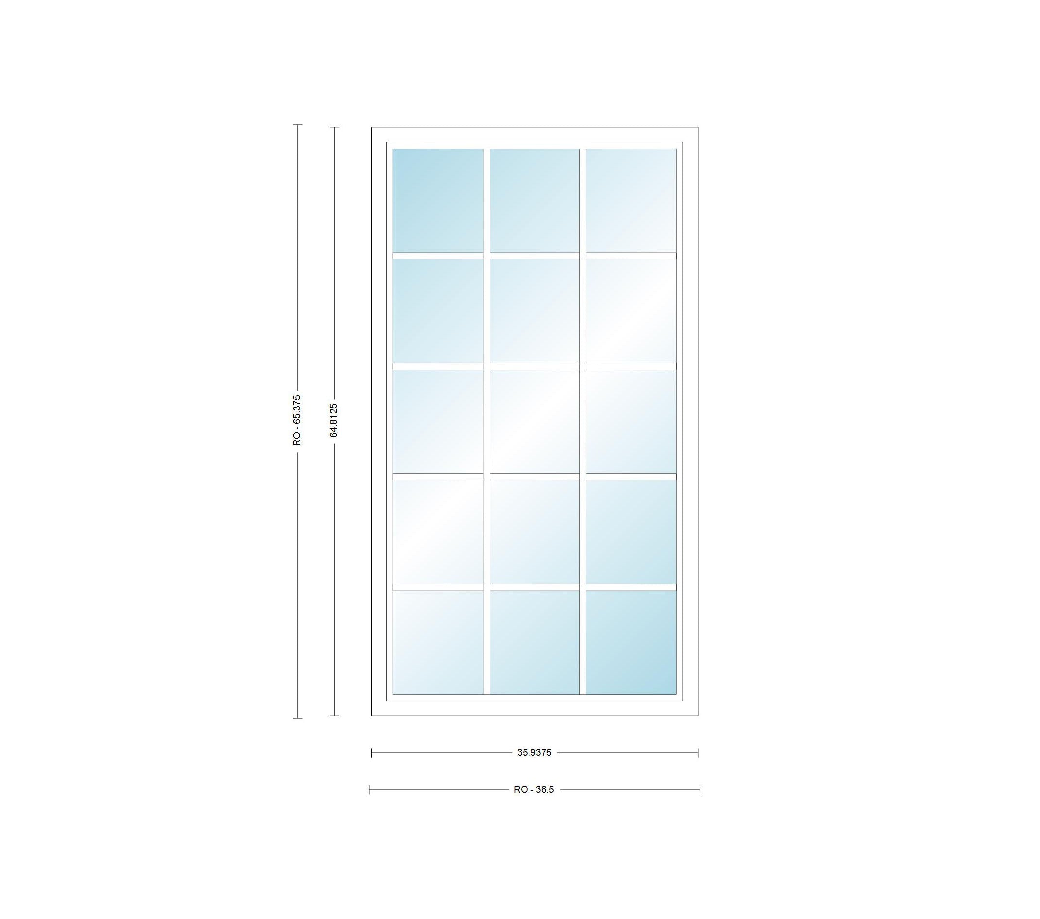 ANDERSEN Windows 400 Series Picture Window Fixed 35-15/16" Wide Vinyl Exterior Wood Interior Low-E4 Dual Pane Argon Full Glass Grilles Optional P3030, P3035, P3040, P3045, P3050, P3055, Or P3060