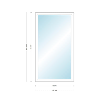 ANDERSEN Windows 400 Series Picture Window Fixed 35-15/16" Wide Vinyl Exterior Wood Interior Low-E4 Dual Pane Argon Full Glass Grilles Optional P3030, P3035, P3040, P3045, P3050, P3055, Or P3060