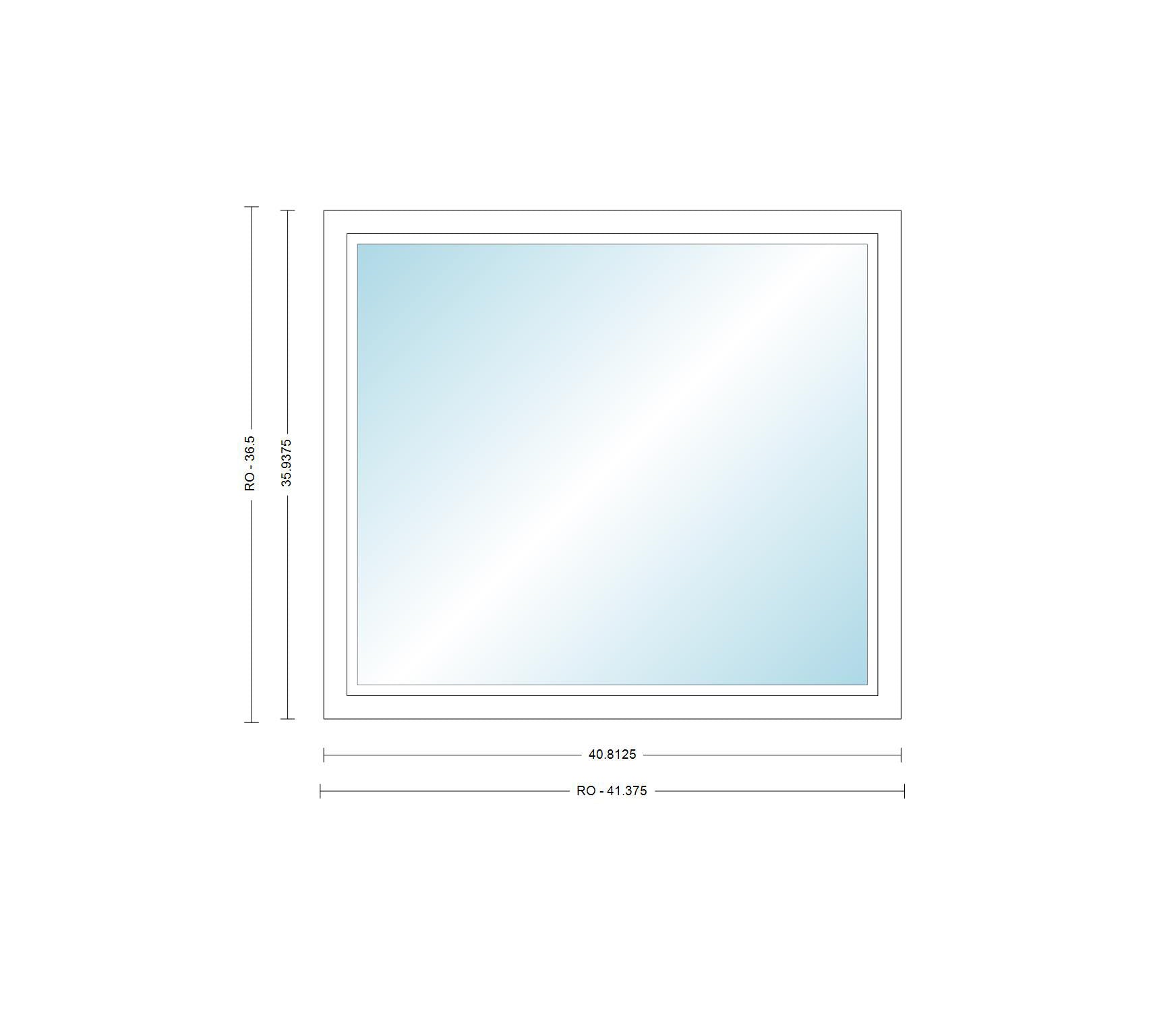 ANDERSEN Windows 400 Series Picture Window Fixed 40-13/16" Wide Vinyl Exterior Wood Interior Low-E4 Dual Pane Argon Full Glass Grilles Optional P3530, P3535, P3540, P3545, P3550, P3555, Or P3560