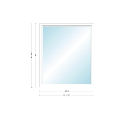 ANDERSEN Windows 400 Series Picture Window Fixed 40-13/16" Wide Vinyl Exterior Wood Interior Low-E4 Dual Pane Argon Full Glass Grilles Optional P3530, P3535, P3540, P3545, P3550, P3555, Or P3560