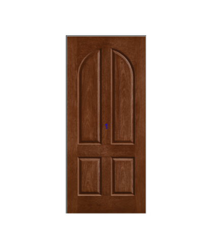 THERMATRU 6'8" Or 8'0" Classic Craft Mahogany Square Top Panel Exterior Prehung Door CCR2040/CCR8040