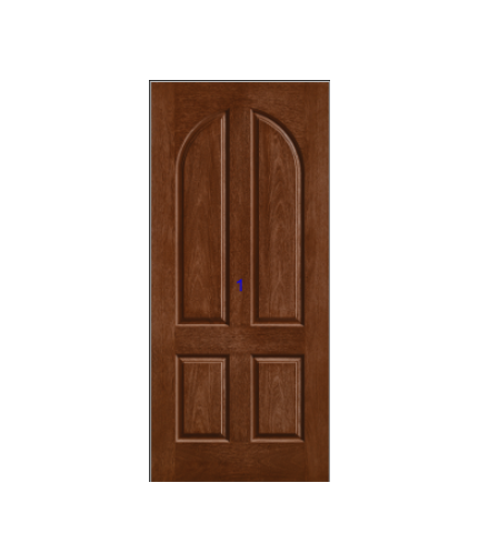 THERMATRU 6'8" Or 8'0" Classic Craft Mahogany Square Top Panel Exterior Prehung Door CCR2040/CCR8040
