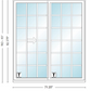 ANDERSEN NLGD60611-2 200 Series Narroline 71¼" X 82⅜  Sliding/Gliding Dual Pane Low-E Tempered Stainless Glass 2 Panel Unassembled Patio Door Grilles/Screen Options