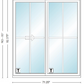 ANDERSEN NLGD60611-2 200 Series Narroline 71¼" X 82⅜  Sliding/Gliding Dual Pane Low-E Tempered Stainless Glass 2 Panel Unassembled Patio Door Grilles/Screen Options