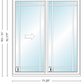 ANDERSEN NLGD60611-2 200 Series Narroline 71¼" X 82⅜  Sliding/Gliding Dual Pane Low-E Tempered Stainless Glass 2 Panel Unassembled Patio Door Grilles/Screen Options