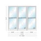 ANDERSEN Windows 400 Series Triple Double Hung Venting Window 89-1/8" Equal Sash Vinyl Exterior Wood Interior Low-E4 Dual Pane Glass Full Screen/Grilles/Tempered Optional TW24310-3, TW2442-3, TW2446-3, TW24410-3, Or TW2452-3