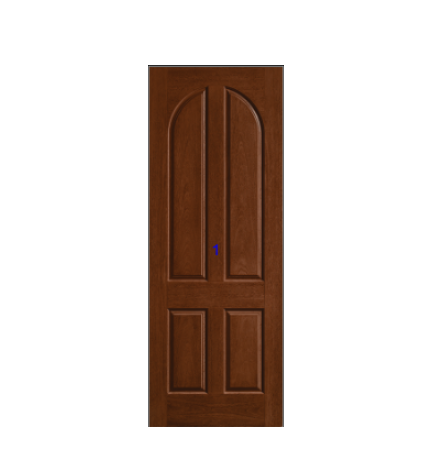 THERMATRU 6'8" Or 8'0" Classic Craft Mahogany Square Top Panel Exterior Prehung Door CCR2040/CCR8040