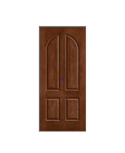 THERMATRU 6'8" Or 8'0" Classic Craft Mahogany Square Top Panel Exterior Prehung Door CCR2040/CCR8040