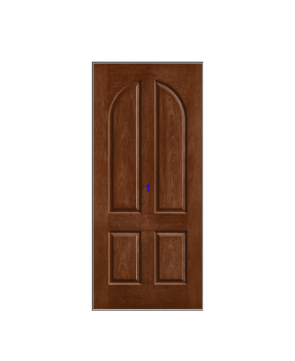 THERMATRU 6'8" Or 8'0" Classic Craft Mahogany Square Top Panel Exterior Prehung Door CCR2040/CCR8040