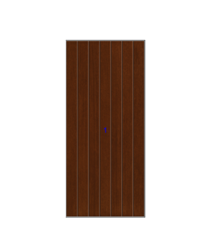 THERMATRU 6'8" Or 8'0" Classic Craft Mahogany Square Top Full Plank Exterior Prehung Door CCR8100