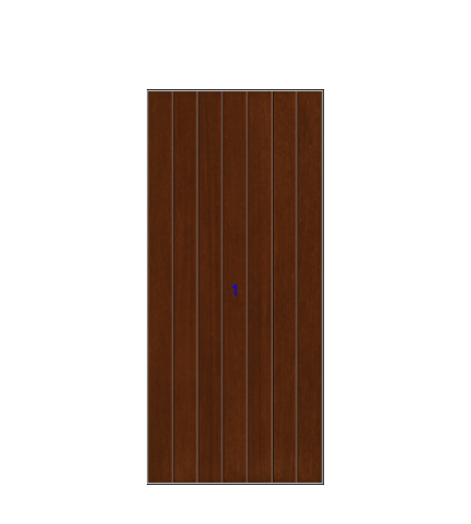 THERMATRU 6'8" Or 8'0" Classic Craft Mahogany Square Top Full Plank Exterior Prehung Door CCR8100