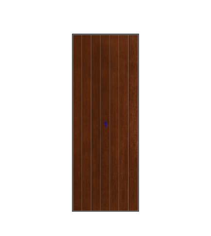 THERMATRU 6'8" Or 8'0" Classic Craft Mahogany Square Top Full Plank Exterior Prehung Door CCR8100