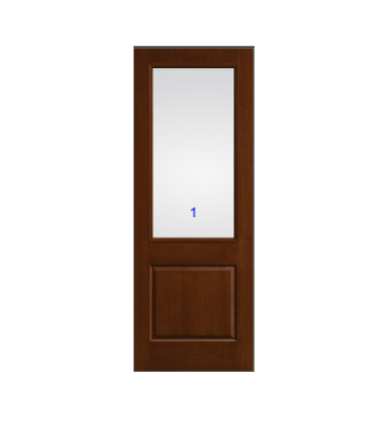 THERMATRU 6'8" Or 8'0" Classic Craft Mahogany Square Top 2/3 Lite Exterior Prehung Door CCR20020/CCR20027/ CCR1515/ CCR820020/ CCR820027/CCR81515/CCR822220/ CCR822227/CCR822215