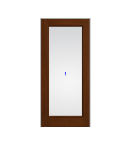 THERMATRU 6'8" Or 8'0" Classic Craft Mahogany Square Top Full Lite Exterior Prehung Door CCR30020/CR30027/CCR1528