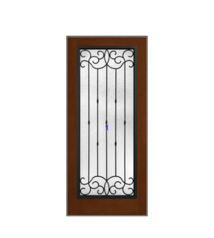 THERMATRU 6'8" Or 8'0" Classic Craft Mahogany Square Top Full Lite Exterior Prehung Door CCR30020/CR30027/CCR1528