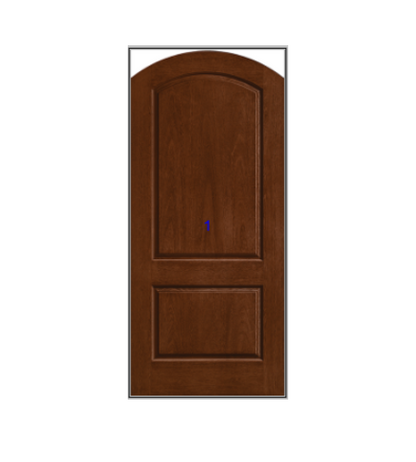 THERMATRU 6'8" Classic Craft Mahogany Arch Top Panel Exterior Prehung Door CCR200A/CCR205A