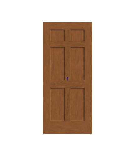 THERMATRU 6'8" Or 8'0" Classic Craft American Fir Panel Exterior Prehung Door CCA1166-DDBF5/ CCA81166-DDBF5