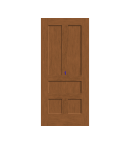 THERMATRU 6'8" Or 8'0" Classic Craft American Fir Panel Exterior Prehung Door CCA1158-DDBF3/CCA81158-DDBF3