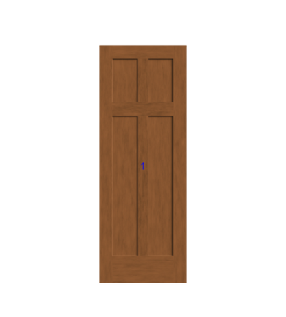THERMATRU 6'8" Or 8'0" Classic Craft American Fir Panel Exterior Prehung Door   CCA1149-DDBF5/CCA81149-DDBF5