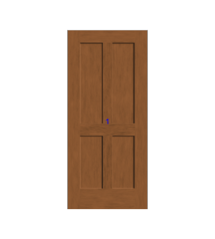 THERMATRU 6'8" Or 8'0" Classic Craft American Fir Panel Exterior Prehung Door CCA1147-DDBF5/CCA81147-DDBF5