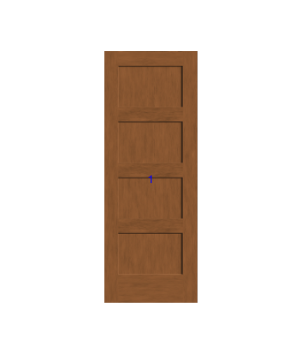THERMATRU 6'8" Or 8'0" Classic Craft American Fir Panel Exterior Prehung Door CCA1145-DDBF4/CCA81145-DDBF4