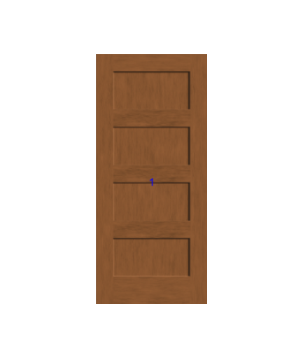 THERMATRU 6'8" Or 8'0" Classic Craft American Fir Panel Exterior Prehung Door CCA1145-DDBF4/CCA81145-DDBF4