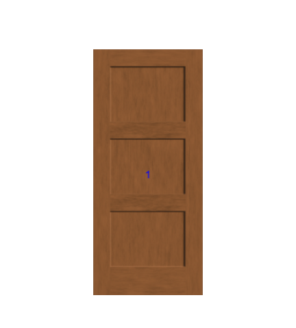 THERMATRU 6'8" Or 8'0" Classic Craft American Fir Panel Exterior Prehung Door  CCA1133-DDBF4/CCA81133-DDBF4