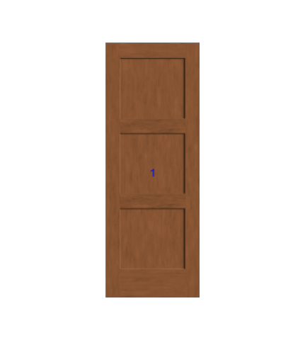THERMATRU 6'8" Or 8'0" Classic Craft American Fir Panel Exterior Prehung Door  CCA1133-DDBF4/CCA81133-DDBF4