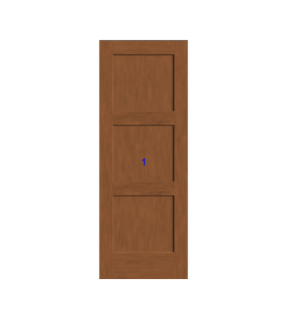 THERMATRU 6'8" Or 8'0" Classic Craft American Fir Panel Exterior Prehung Door  CCA1133-DDBF4/CCA81133-DDBF4