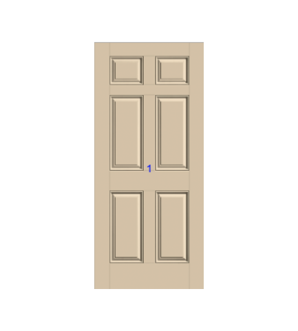 THERMATRU 6'8" Classic Craft Canvas Panel Exterior Prehung Door CCV060