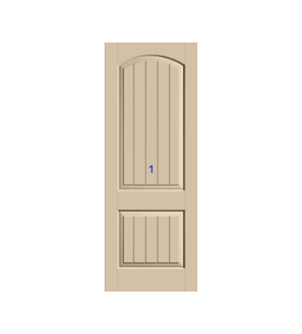 THERMATRU 6'8" Or 8'0" Classic Craft Canvas Panel Exterior Prehung Door CCV205/CCV8205