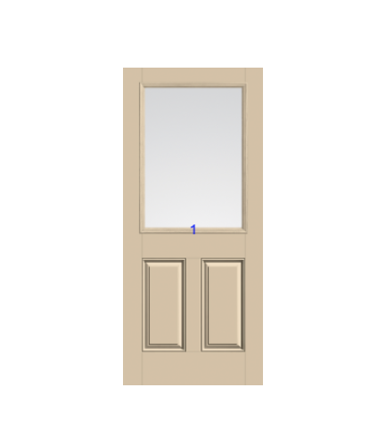 THERMATRU 6'8" Classic Craft Canvas 1/2 Lite Exterior Prehung Door CCV06020-LE/CCV06020XE/CCV06023_C/CCV06022_D