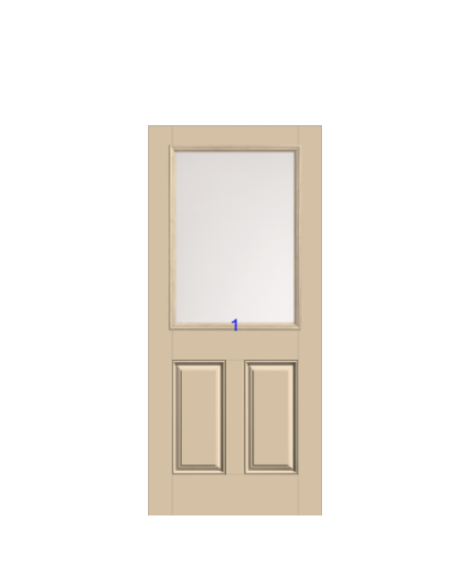 THERMATRU 6'8" Classic Craft Canvas 1/2 Lite Exterior Prehung Door CCV06020-LE/CCV06020XE/CCV06023_C/CCV06022_D
