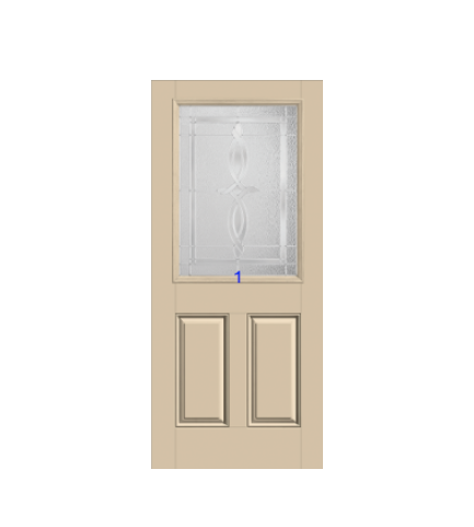 THERMATRU 6'8" Classic Craft Canvas 1/2 Lite Exterior Prehung Door CCV06020-LE/CCV06020XE/CCV06023_C/CCV06022_D