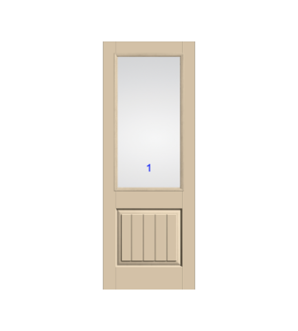 THERMATRU 6'8" Or 8'0" Classic Craft Canvas 2/3 Lite Exterior Prehung Door  CCV20520-LE/ CCV20520XC/CCV20520XN/CCV20527_W/CCV1516_W/CCV820520-LE/ CCV820527_W/CCV81516_W