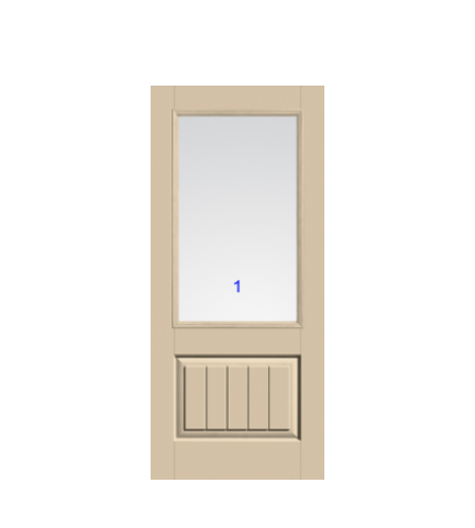 THERMATRU 6'8" Or 8'0" Classic Craft Canvas 2/3 Lite Exterior Prehung Door  CCV20520-LE/ CCV20520XC/CCV20520XN/CCV20527_W/CCV1516_W/CCV820520-LE/ CCV820527_W/CCV81516_W