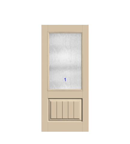 THERMATRU 6'8" Or 8'0" Classic Craft Canvas 2/3 Lite Exterior Prehung Door  CCV20520-LE/ CCV20520XC/CCV20520XN/CCV20527_W/CCV1516_W/CCV820520-LE/ CCV820527_W/CCV81516_W