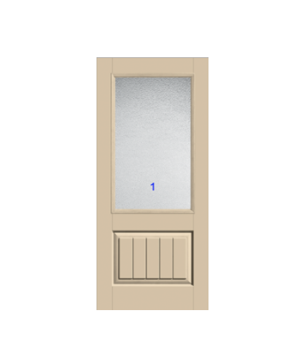 THERMATRU 6'8" Or 8'0" Classic Craft Canvas 2/3 Lite Exterior Prehung Door  CCV20520-LE/ CCV20520XC/CCV20520XN/CCV20527_W/CCV1516_W/CCV820520-LE/ CCV820527_W/CCV81516_W