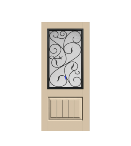 THERMATRU 6'8" Or 8'0" Classic Craft Canvas 2/3 Lite Exterior Prehung Door  CCV20520-LE/ CCV20520XC/CCV20520XN/CCV20527_W/CCV1516_W/CCV820520-LE/ CCV820527_W/CCV81516_W
