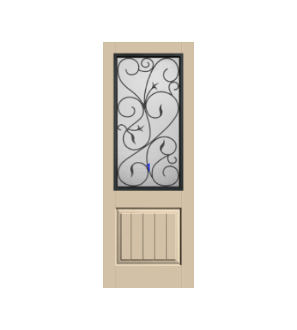 THERMATRU 6'8" Or 8'0" Classic Craft Canvas 2/3 Lite Exterior Prehung Door  CCV20520-LE/ CCV20520XC/CCV20520XN/CCV20527_W/CCV1516_W/CCV820520-LE/ CCV820527_W/CCV81516_W